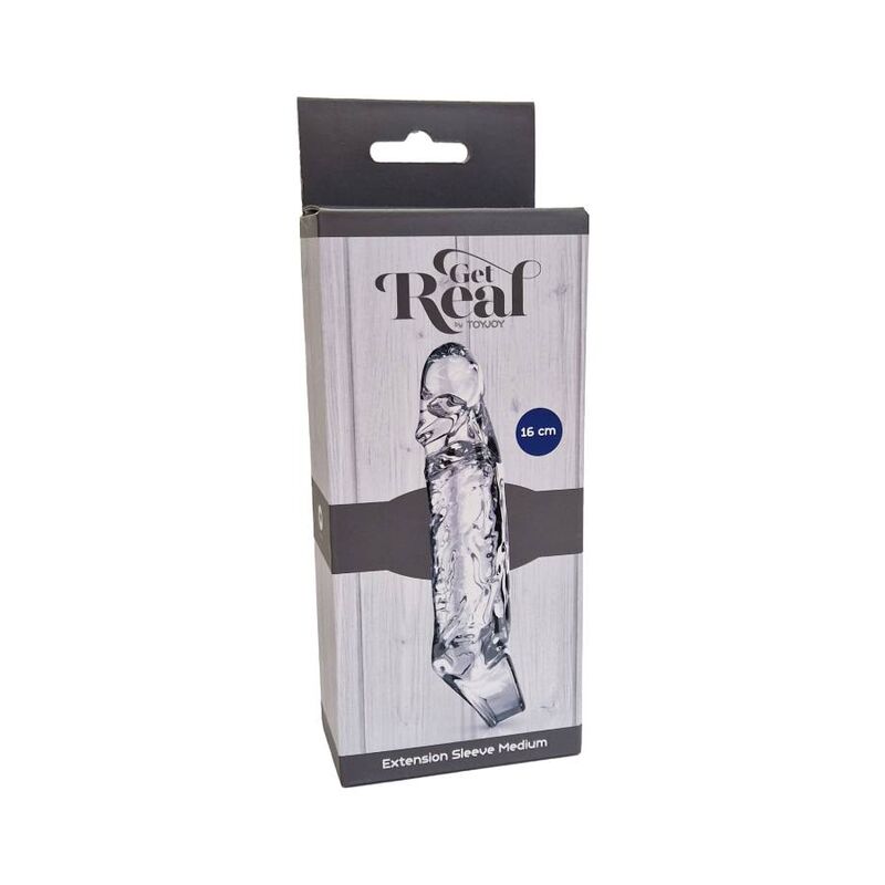 Manson Penis, Get Real - Extension, TPE Moale si Elastic, Mediu Transparent