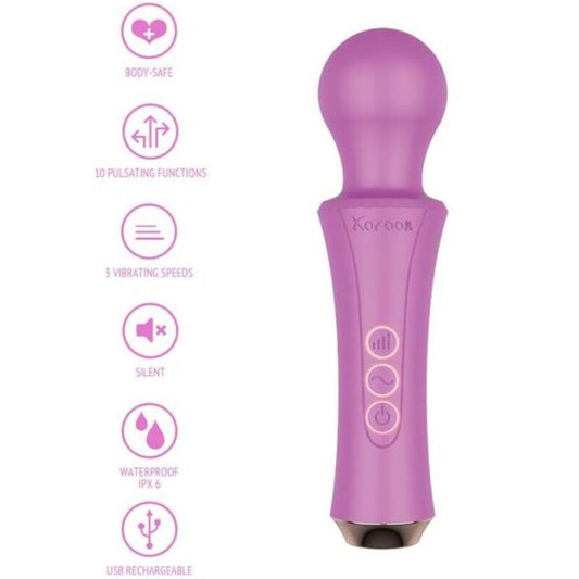 Masator Wand Reincarcabil, XOCOON - The Personal Wand, Cap Flexibil, Fucsia