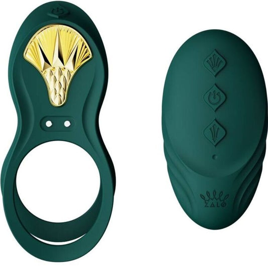 Inel Vibrator pentru Cupluri, Zalo - Bayek, cu Telecomanda si Control prin Aplicatie, Verde