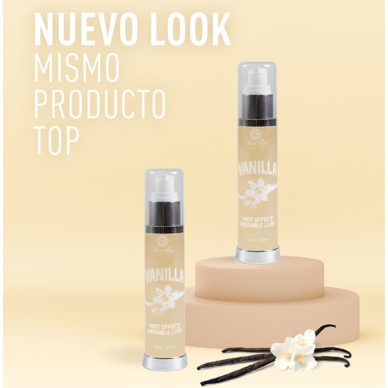 Lubrifiant, Secretplay - 2 in 1 Heat Effect, Compatibil cu Prezervative si Jucarii, 50 ML Vanilie