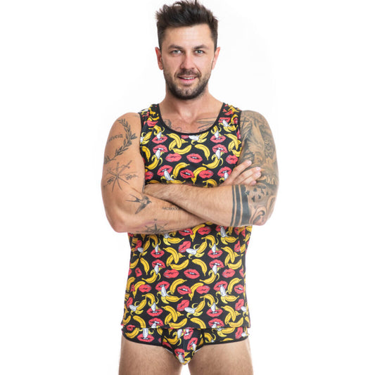 Top Barbati fara Maneci, ANAIS MEN - Banana, Print Banane