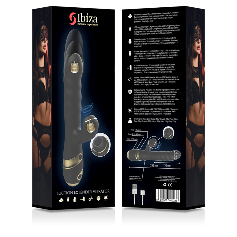 Vibrator cu Suctiune Clitorisa, Ibiza - Suction Extender, Up & Down System