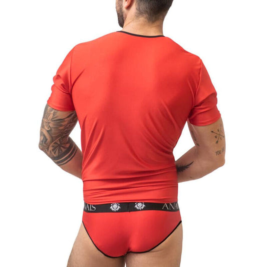Tricou Sexy Barbati, ANAIS MEN - Soul, Microfibra Rosie cu Tiv