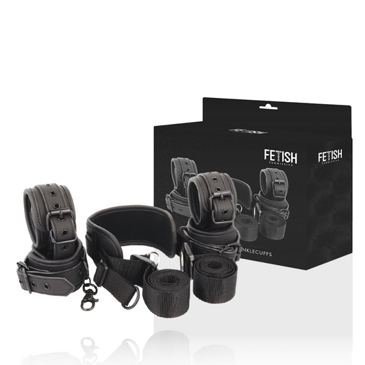 Set Pozitie Master cu 4 Catuse, FETISH SUBMISSIVE - cu Captusire Neopren, Piele Vegana