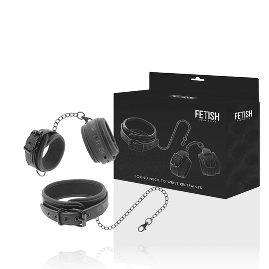 Set Catuse si Guler BDSM, FETISH SUBMISSIVE - Piele Vegana cu Captusala Neopren