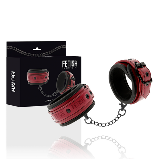 Catuse pentru Glezne, FETISH SUBMISSIVE DARK ROOM - Piele Vegana cu Captusire Neopren