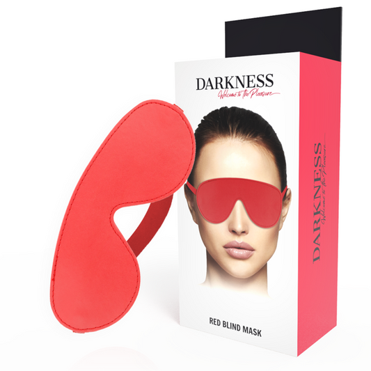 Masca pentru Ochi Premium, DARKNESS - PVC, Rosie