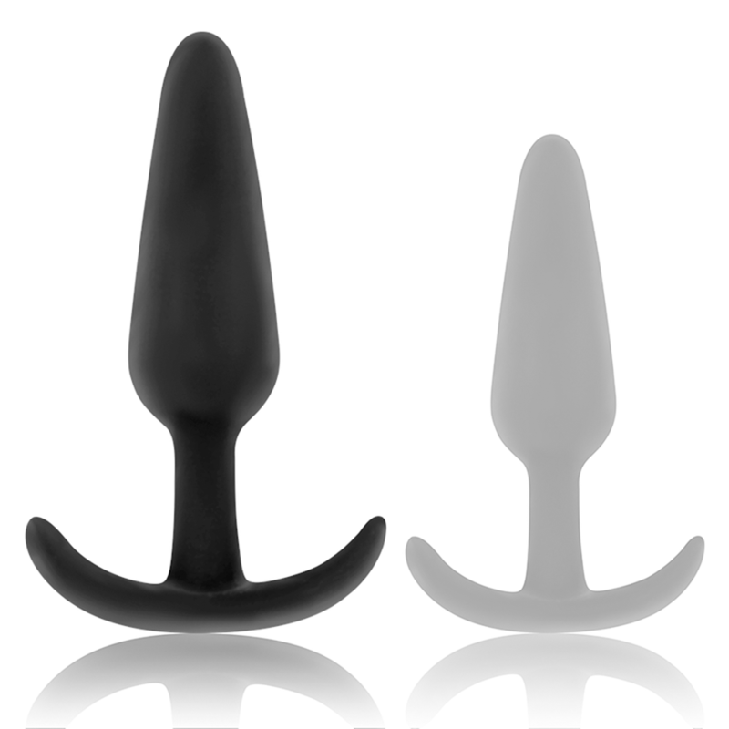 Plug Anal, Black&Silver - Hansel, Silicon cu Maner Mediu, 9.8cm x 2.6cm