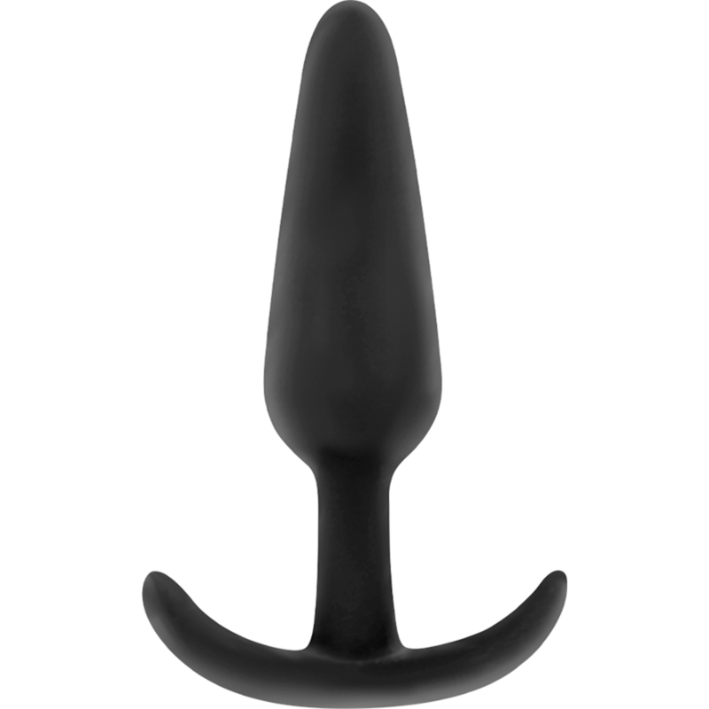 Plug Anal, Black&Silver - Hansel, Silicon cu Maner Mediu, 9.8cm x 2.6cm