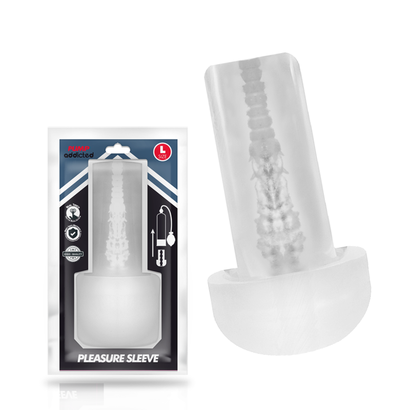 Pompa Marire Penis Automata, Pump Addicted - Pleasure Sleeve, Transparent, Compatibil RX 11