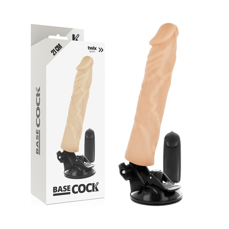 Vibrator Realistic, Basecock, cu Telecomanda cu Fir, Nud 21 x 4 CM