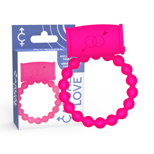 Inel pentru Penis cu Stimulator Clitoris, CASUAL LOVE - Ring 25, Roz