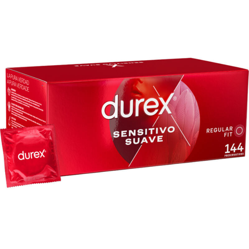 Prezervative, Durex - Soft Sensitive, Latex Natural Subtire, 144 Bucati