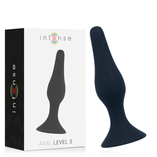 Dop Anal, INTENSE - Anal Level 3, Silicon Medical, Negru, 12,5 cm