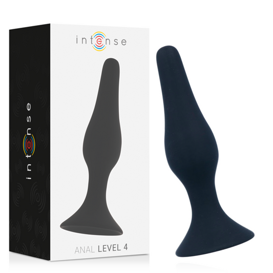 Dop Anal, INTENSE - Anal Level 4, Silicon Medical, Negru, 15,5 cm
