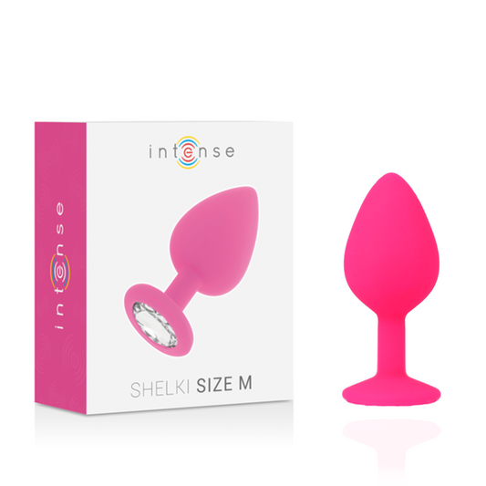Dop Anal, INTENSE - Shelki M, Silicon Medical Moale, Fucsia, 3,5 x 8 cm