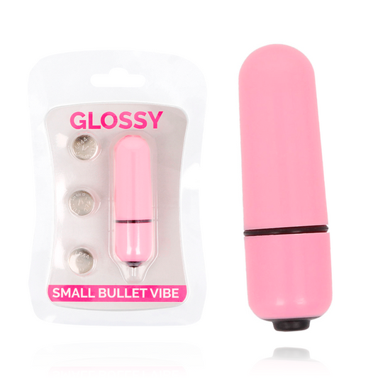 Vibrator Bullet Mic, GLOSSY - 1 Viteza, Roz, 5,8 cm