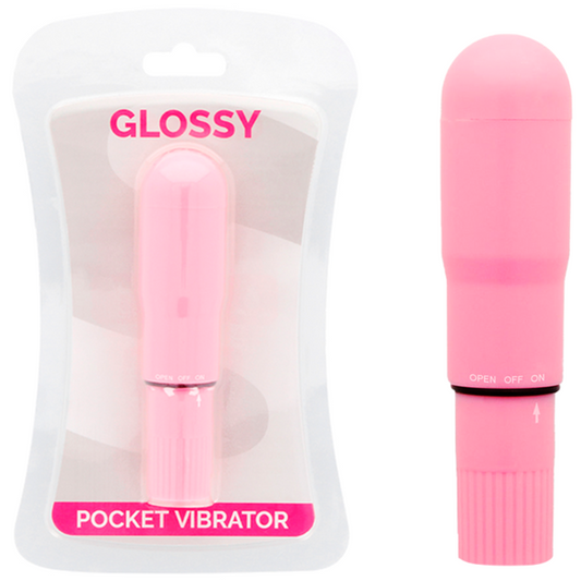 Vibrator de Buzunar, GLOSSY - 1 Viteza, Roz, 10,7 cm