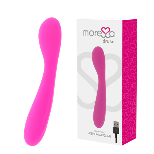 Vibrator Subtire pentru Punctul G, MORESSA - Druso Premium Silicon Medical, 30 Moduri Vibratie