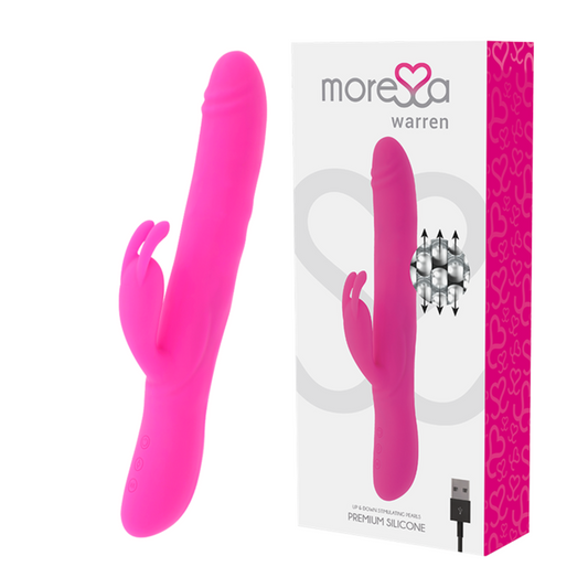 Vibrator Rabbit Reincarcabil, MORESSA - Warren, Silicon Medical, 25,5 cm