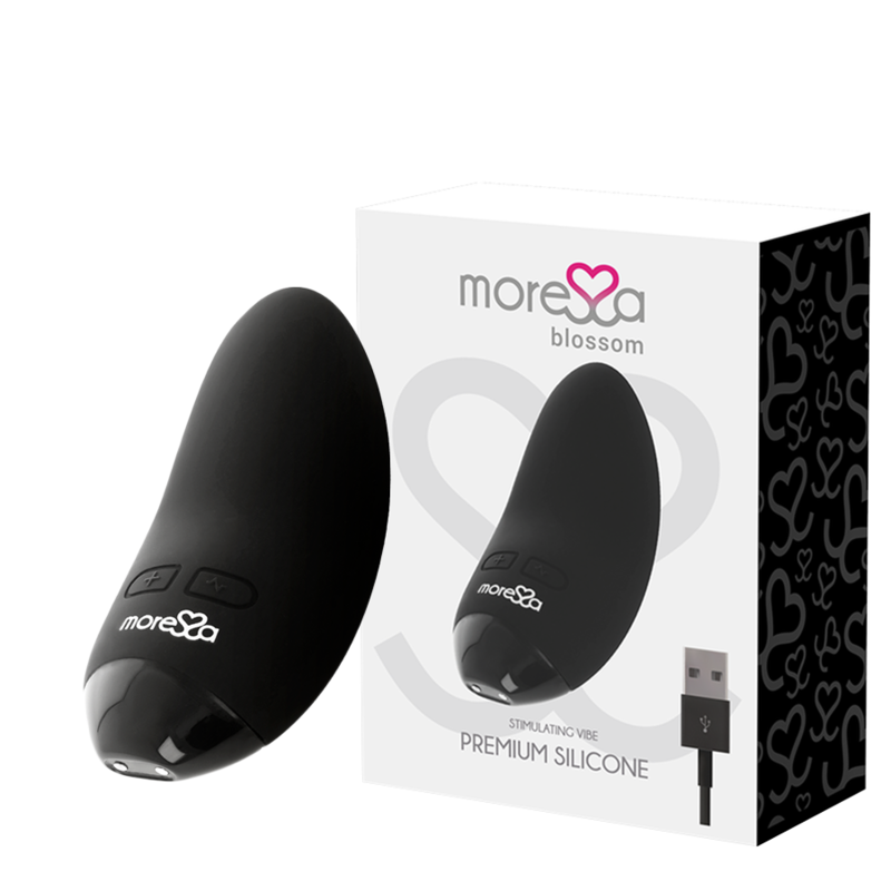 Vibrator, Moressa - Blossom, Reincarcabil USB, Negru