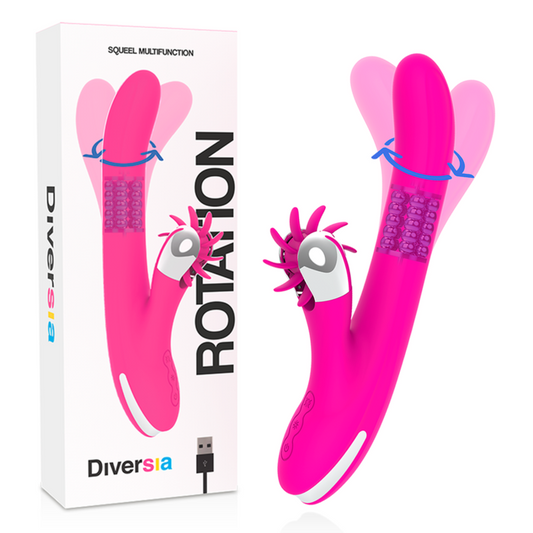 Vibrator, Diversia - Bunny Rotation, Rotatie cu Bile, 24 CM