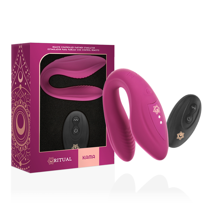 Vibrator pentru Cupluri, Rithual - Kama, cu Telecomanda, Azabache