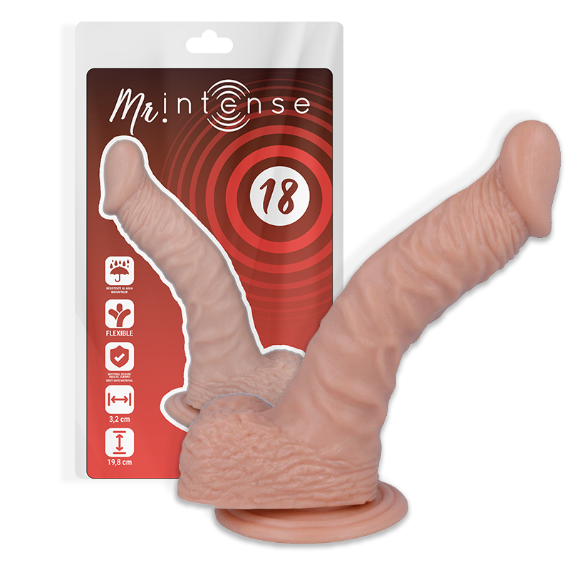 Dildo, Mr Intense - Realistic Cock, cu Ventuza, 19.8 x 3.2 CM