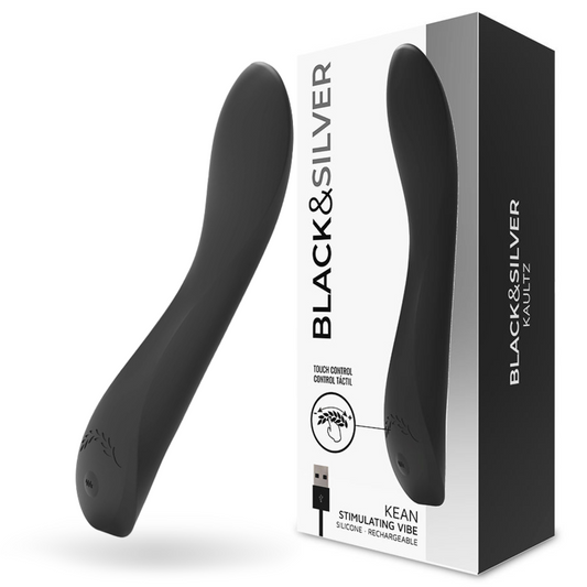 Vibrator, Black & Silver - Kean, Control Tactil, Negru & Argintiu