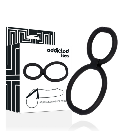 Inel Reglabil pentru Penis, ADDICTED TOYS - Silicon, cu Inel Testicular