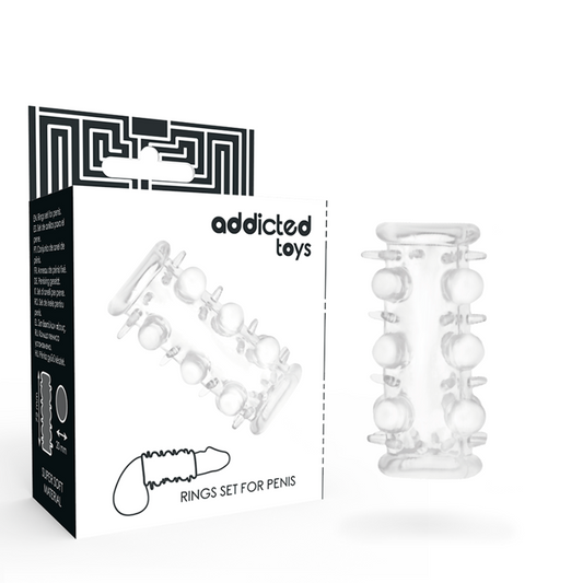 Manson pentru Penis, ADDICTED TOYS - cu Textura Stimulatoare, Transparent