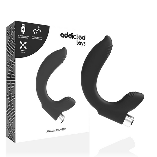 Masator de Prostata Reincarcabil, ADDICTED TOYS - Model 7, Negru