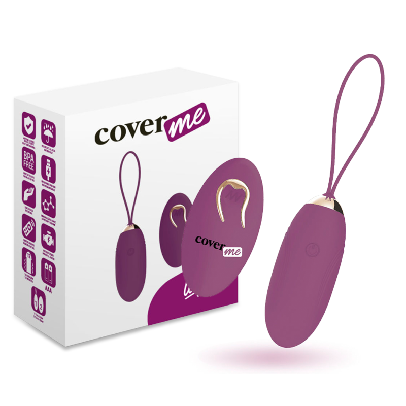 Ou Vibrator cu Telecomanda, Coverme - Lapi, 12 Moduri de Vibratii, Lilac