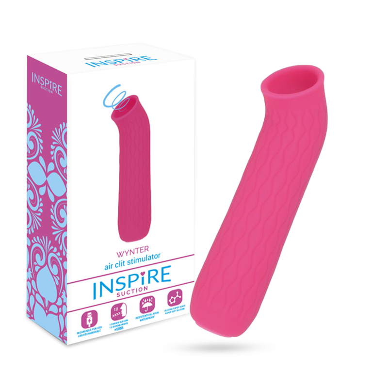 Stimulator Clitoris cu Suctiune, Inspire - Winter, 12 Functii de Suctiune, Roz