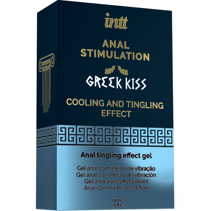 Gel Stimulant Anal, INTT - Greek Kiss, Efect de Racire si Vibratie, 15 ML