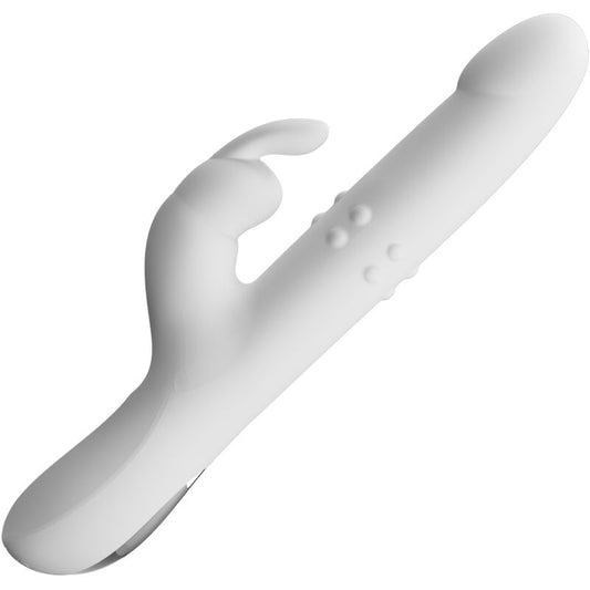 Vibrator Rabbit Rotativ, PRETTY LOVE - Reese, Silicon, Crystal, 12 Functii, Telescopic