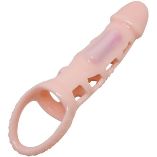 Manson pentru Penis cu Vibratii, PRETTY LOVE - Harrison, cu Curea, TPR, 13,5 cm