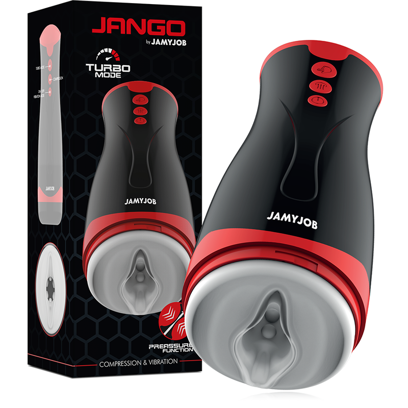 Masturbator, Jamyjob - Jango, Compresie si Vibratii, Negru Rosu