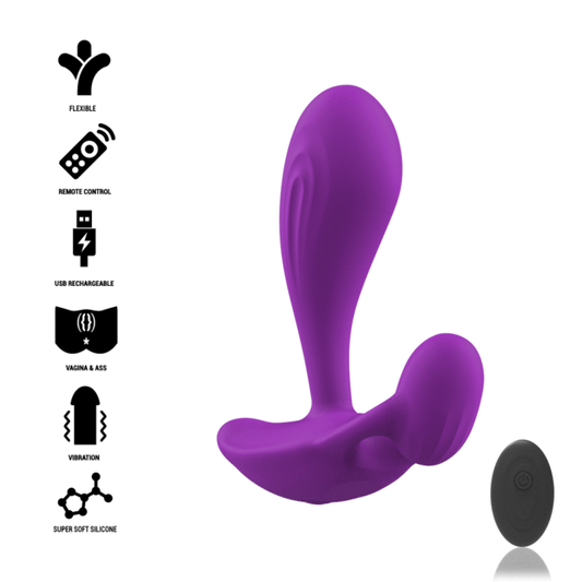 Dop Anal cu Telecomanda, INTENSE - Shelly Plug, Silicon, Impermeabil IPX7, Mov
