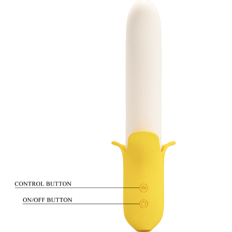 Vibrator, Pretty Love - Banana Geek Super Power, 7 Vibratii si 3 Moduri de Impingere, Negru