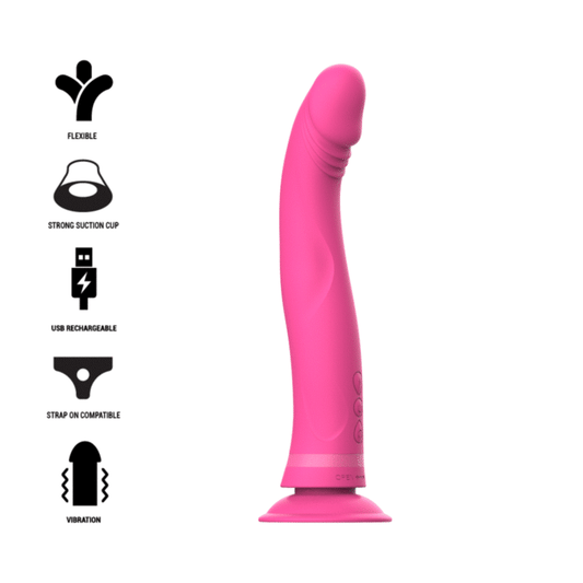 Vibrator Dildo, Intense - Michelangelo, Densitate Dubla, Roz