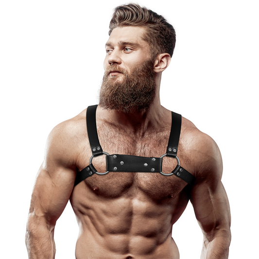 Ham Piept Barbati Bulldog, FETISH SUBMISSIVE ATTITUDE - Eco-Piele, Marime M/L