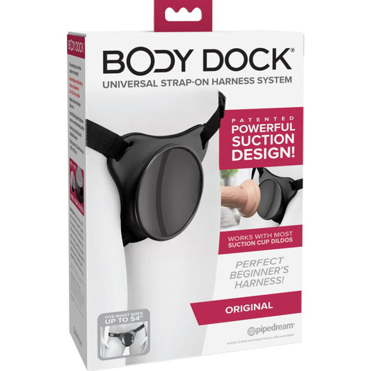 Ham Strap On, Pipedreams - Body Dock Original, Sistem Universal cu Ventuza