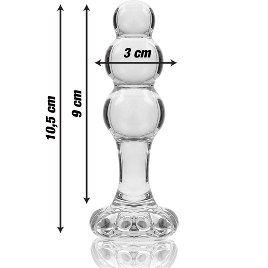 Dop Anal din Sticla Borosilicata, NEBULA SERIES BY IBIZA - Model 1, Roz, 10, 5 cm / O 3 cm