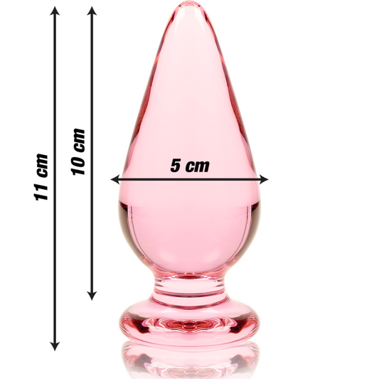 Dop Anal din Sticla Borosilicata, NEBULA SERIES BY IBIZA - Model 4, Roz, 11 cm / O 5 cm