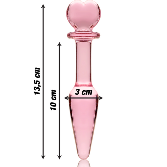 Dop Anal din Sticla Borosilicat, NEBULA SERIES BY IBIZA - Model 7, Roz, 13,5 cm / O 3 cm