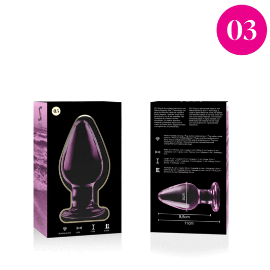 Dop Anal din Sticla Borosilicata, NEBULA SERIES BY IBIZA - Model 3, Roz, 11 cm / O 5 cm