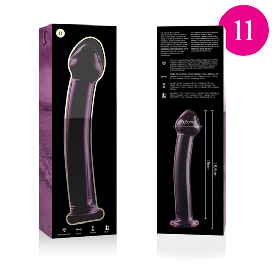 Dildo Sticla Borosilicat, NEBULA SERIES BY IBIZA - Model 11, Roz, 16 cm / O 3 cm