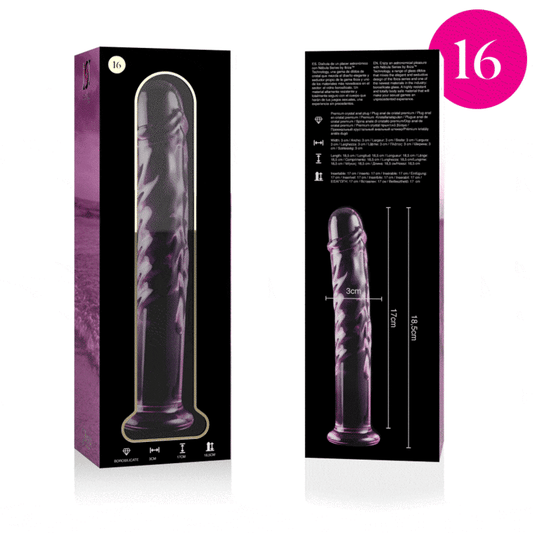 Dildo din Sticla Borosilicata, NEBULA SERIES BY IBIZA - Model 16, Roz, 18,5 cm / O 3 cm