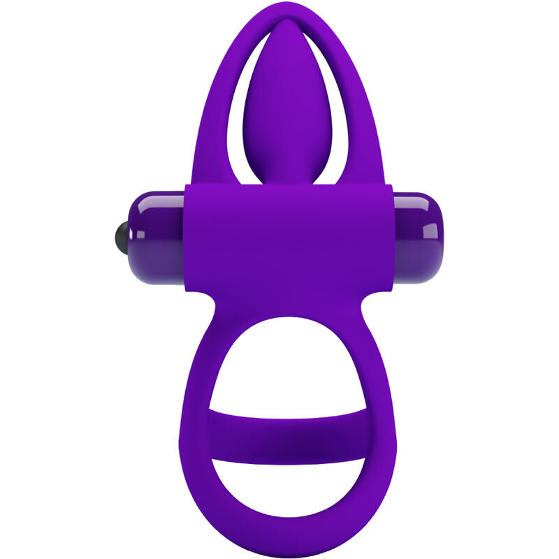 Inel Vibrator, Pretty Love, 10 Functii de Vibratie, Mov Silicon